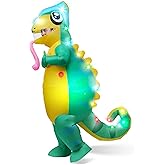 Spooktacular Creations Adult Inflatable Costume Full Body Light-up Chameleon Air Blow-up Deluxe Halloween Costume