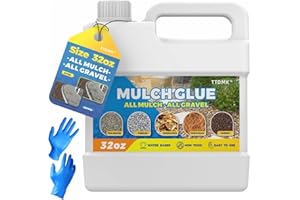 TTDMK All Purpose Concentrate Rock Glue, Mulch Stone Glue, Pea Gravel Glue, Non Toxic Gravel Glue, Fast Drying Mulch Landscape Lock Adhesive, Mulch Pebble Glue for Landscaping, Stone, Bark, Pea Gravel ROC