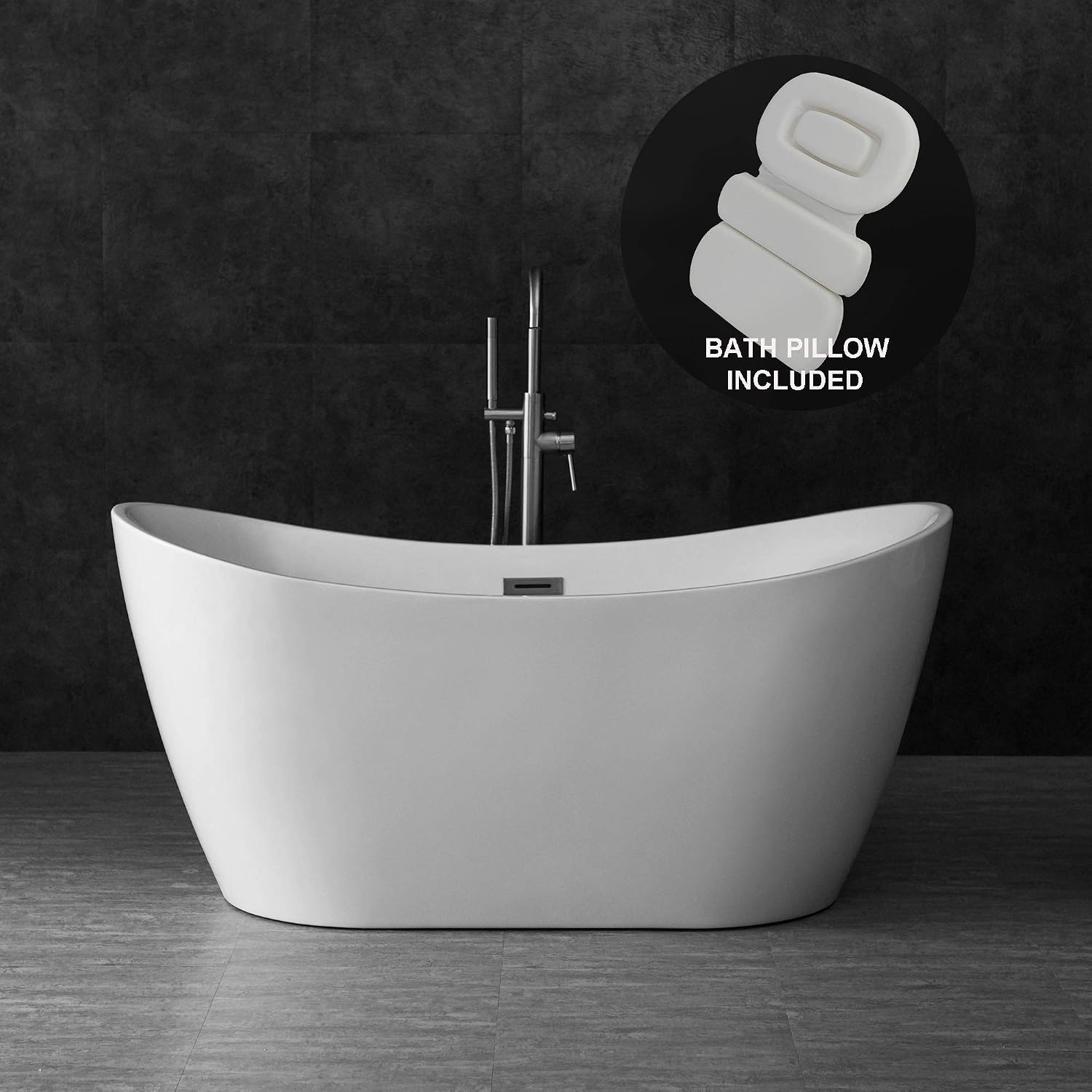 Woodbridge B0011/BTA1516 59" Acrylic Freestanding Bathtub Contemporary