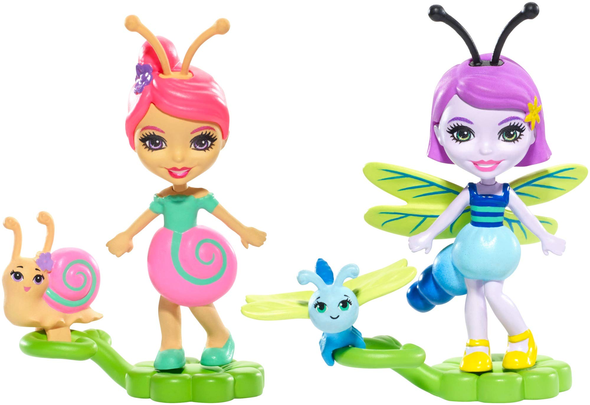 Mattel Enchantimals - Bug Buddies - SAXON Snail & Dawdle + DARA Dragonfly & Swift (FXM89)