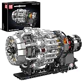 Mould King 10216 Turbojet Engine Building Sets, Mechanical Aviation Aircraft Engine Model Kit that Runs, Build Your Own STEM Model Engine, Gift for Age 14+/Adult Collections Enthusiasts (1214+ PCS)