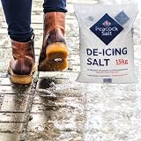Peacock White De-Icing Rock Salt 15kg Bag for Ice and Snow Clearing view 3