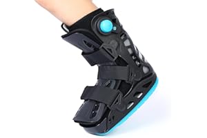 TAIRIBOUSY Medical Inflatable Walking Boot, Air Cam Walker Fracture Boot, Short Orthopaedic Boot for Sprained Ankle, Foot Pain Recovery, Stress Fracture, Broken Foot, Achilles Tendonitis Black (Large)