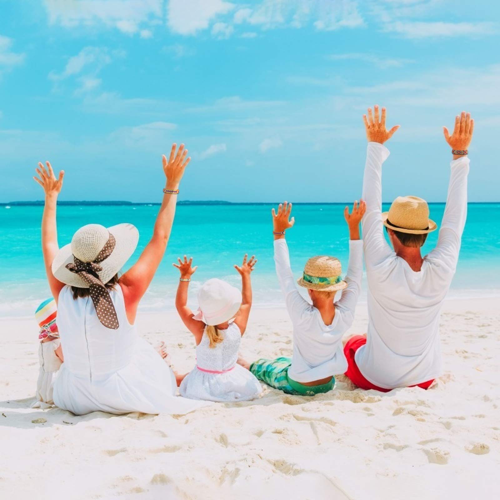 Matogle 8pcs Wrist Woven Bracelets Nepal Braided Bracelet Handmade Friendship Bracelets in Multi Colors for Girl Women Teenagers