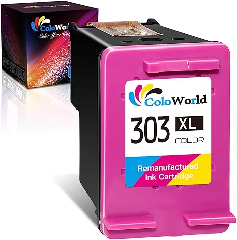 ColoWorld Remanufactures 303 XL Couleur Cartouches dencre pour HP 303XL pour HP Envy Photo 7134 6230 6220 7830 7130 6222 6234 6252 7120 7132 7800 7820 7858 7864 Tango Smart Home Imprimantes1Paquet