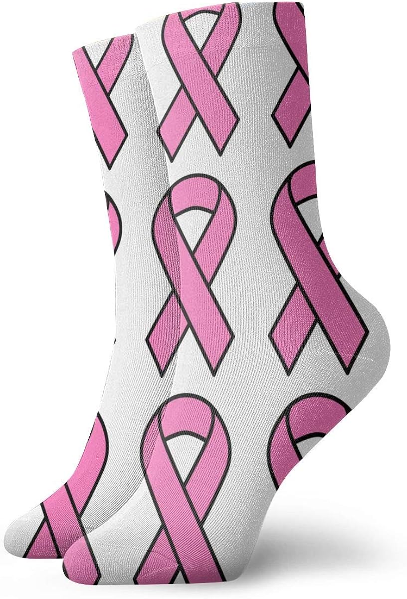 Pink Breast Cancer Ribbon Fashion Socks Holiday Sock Casual
