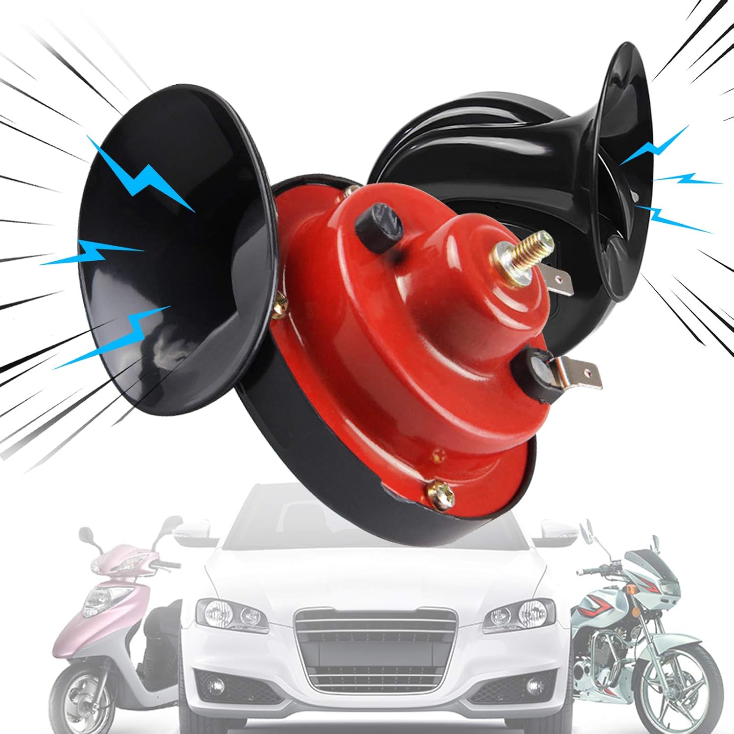 Amazon Com 150db Train Horns For Trucks Loud Air Electric Snail Horn 12v Waterproof Train Horns Kit Super Loud For Car Motorcycle Truck Boat 150db 2 Pcs Automotive