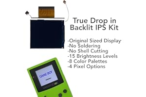 FINDING HARVEST Game Boy Color 2.45 Inch IPS Backlight LCD Screen Replacement Kit [DROP-IN, NO SOLDER] for Gameboy Color GBC (LCD Kit Only)