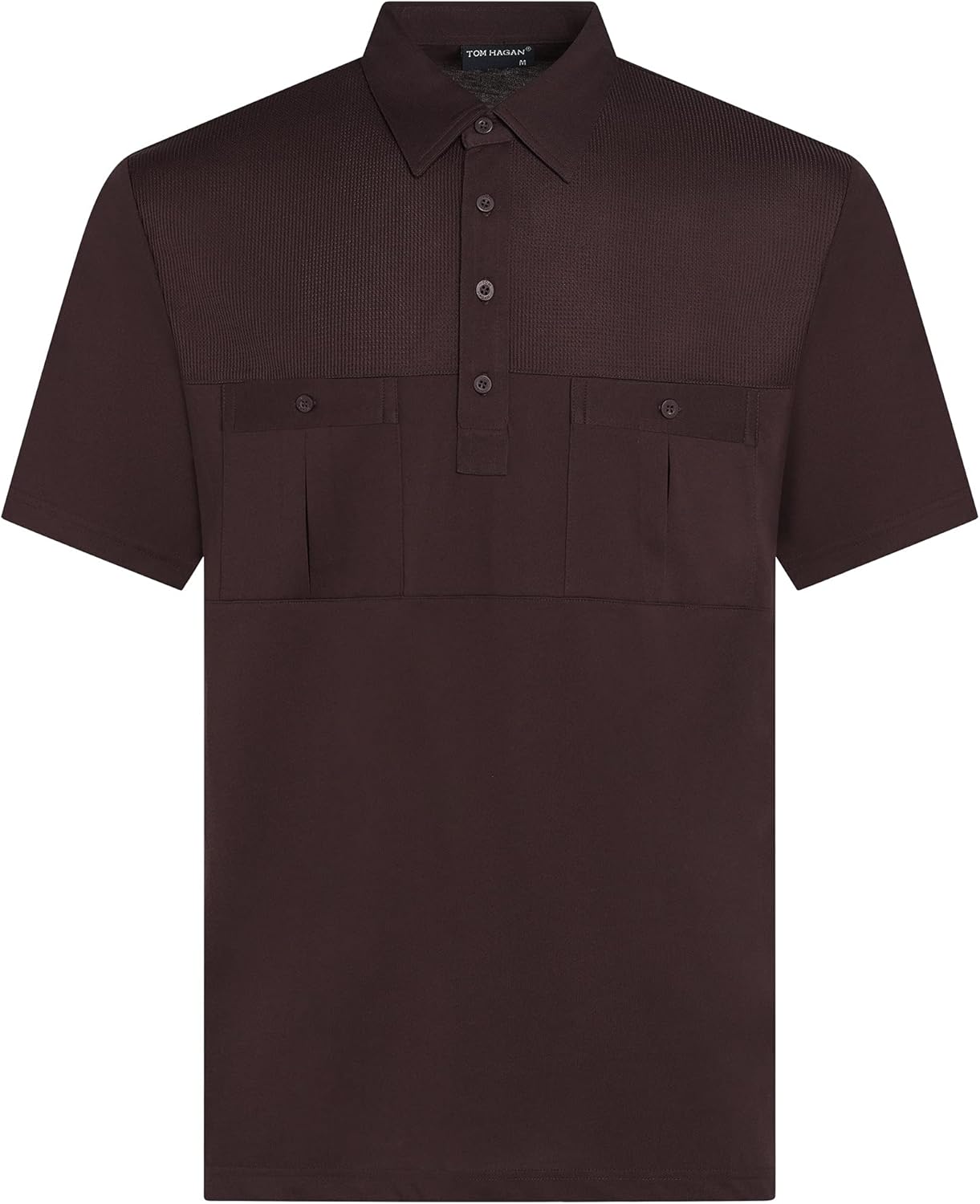 Tom Hagan Men's Single Jersey Polyester Golf Polo with Breast Pocket