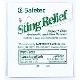 Safetec Sting Relief Wipe (48/Box)
