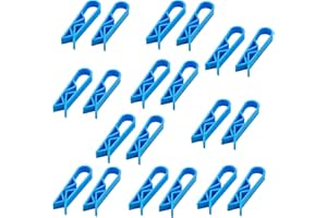 ZGLUZP 10Pcs Blue Plastic Kitchen Garbage Bin Clip，Anti-Slip Fixation Clamp for Trash Cans and Garbage Bins, Set of Bag Clips Waste Receptacles