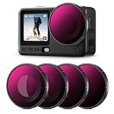 K&amp;F CONCEPT ND/PL Filter Kit Compatible with DJI Osmo Action 6 | 4 Pack ND8/PL ND16/PL ND32/PL ND64/PL Screw On Polarizing Neutral Density HD Optical Glass Multi-Coated, FD141