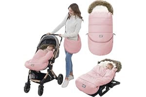 LAT Baby Warm Bunting Bag Universal,Extended and Removable,Stroller Sleeping Bag Cold Weather,Waterproof Toddler Footmuff