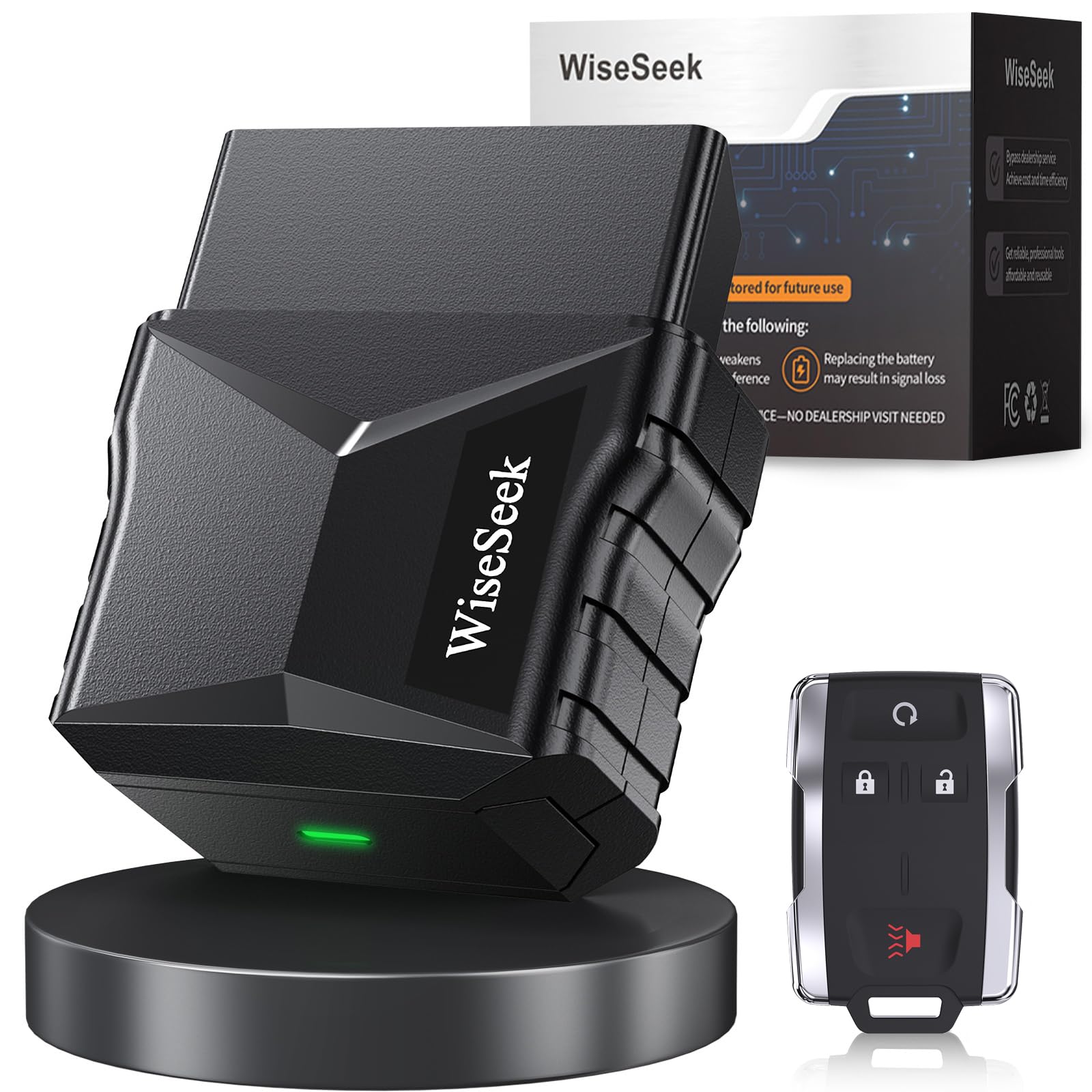 Photo 1 of WiseSeek Replacement Key Fob: OBD Remote Start DIY Keyless Entry Compatible with 2015-2021 Silverado 1500 Sierra Canyon Colorado Chevy/GMC M3N32337100, 1 Set