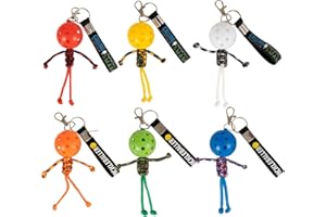Kauai Sun 6Pcs Pickleball Handmade Keychains, Inspirational Gifts for Pickleball Lovers Women & Men, Cute Pickleball Ornament Accessories for Sports Bags, Unique Design in 6 Colors