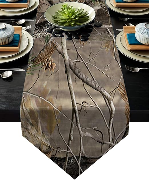Amazon Com Cotton Linen Table Runner Dresser Scarves Realtree