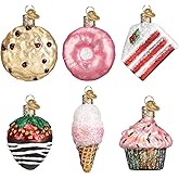 Old World Christmas Mini Dessert Ornament Set Glass Blown Ornament for Christmas Tree, Handcrafted Holiday Decoration, Set Collection