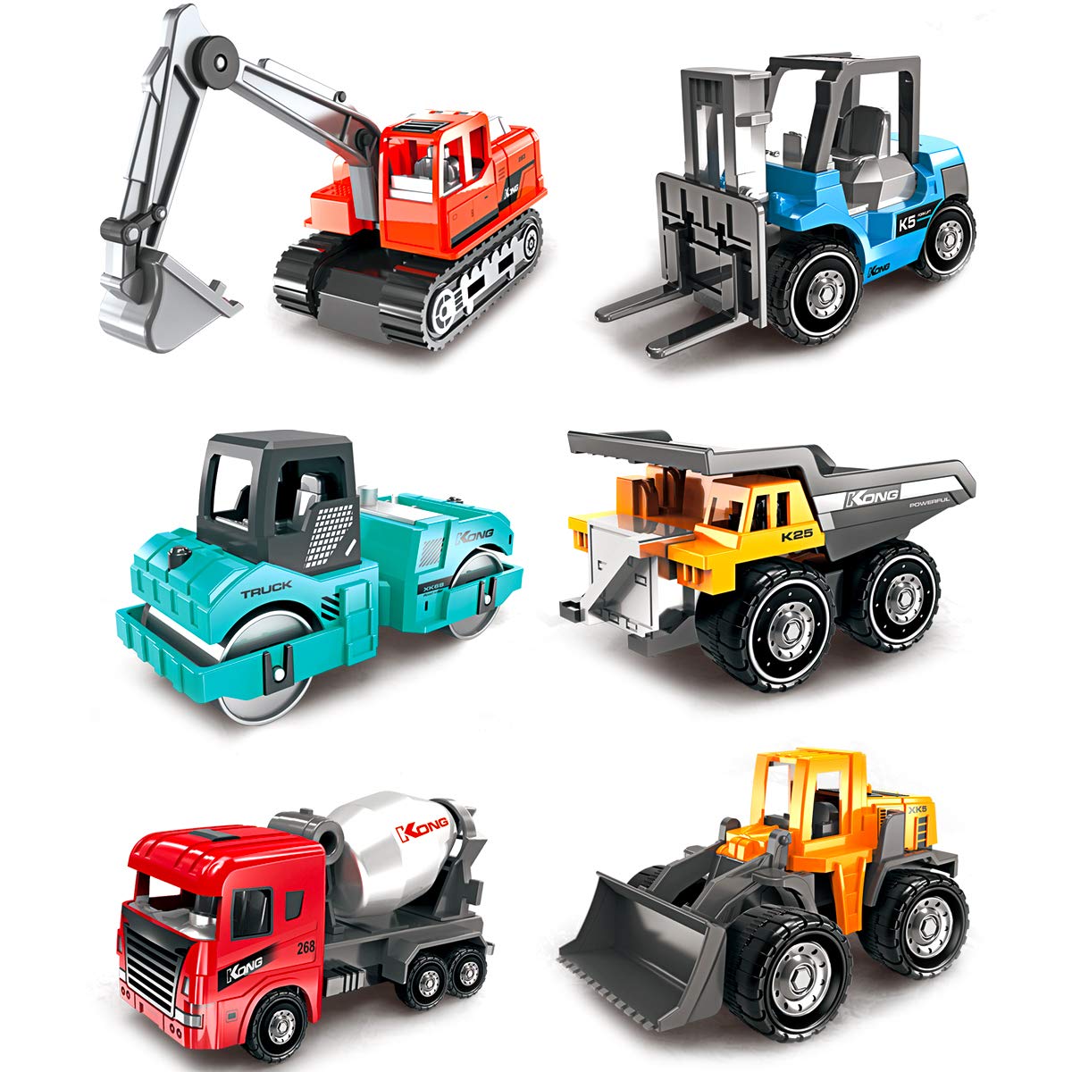 toy trucks and diggers