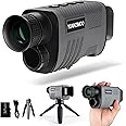 Night Vision Monocular Digital Infrared Monocular Telescope for 100% Darkness with 8X Zoom 2000mAh Rechargeable Battery Upgrade Tripod 32 GB SD Card & Card Reader, for Adult Hunting Camping Grey