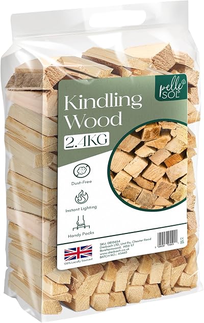 Pelle & Sol Log 2.4kg Kiln Dried Kindling Wood Ready to Burn