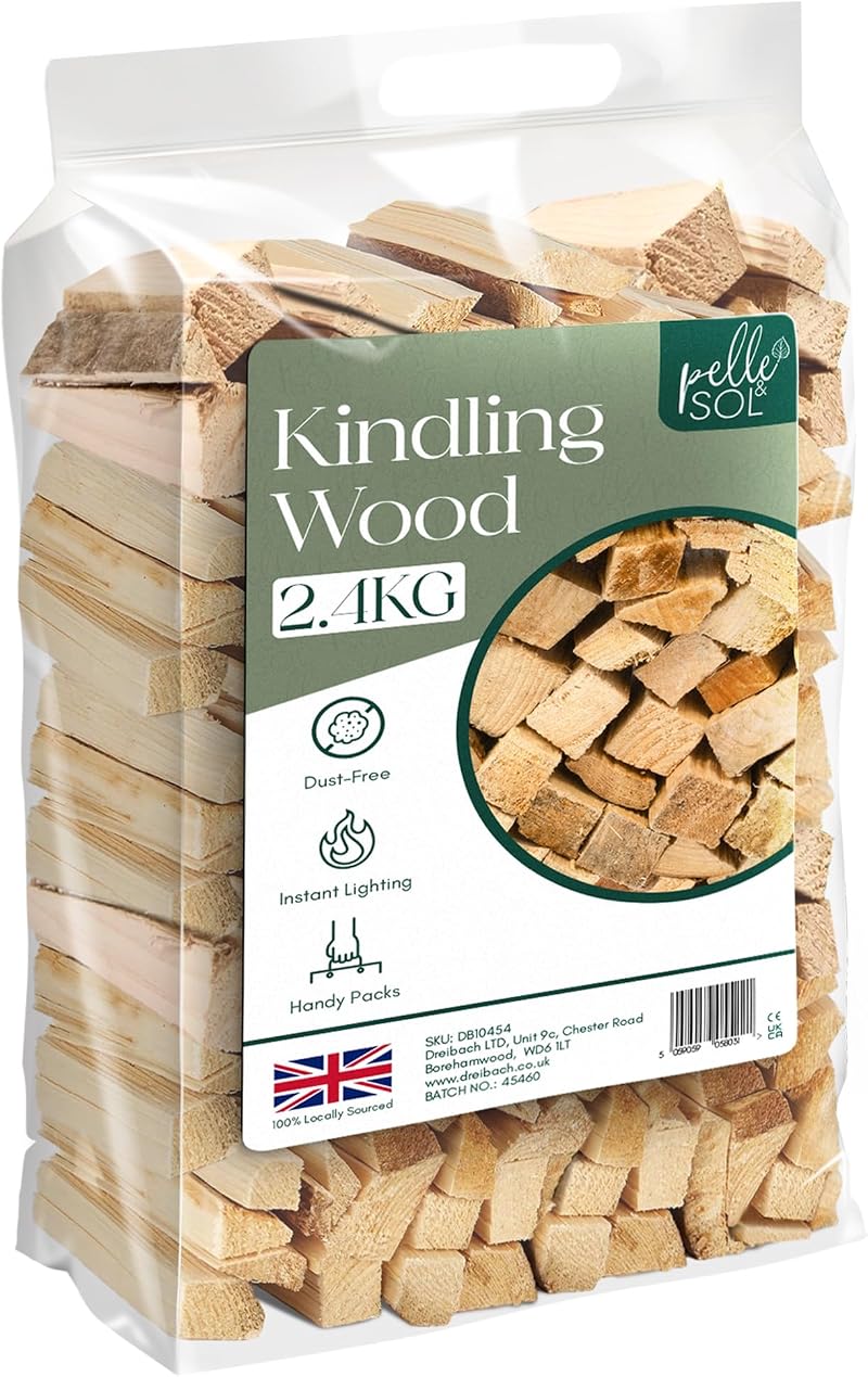 Pelle & Sol Log 2.4kg Kiln Dried Kindling Wood Ready to Burn