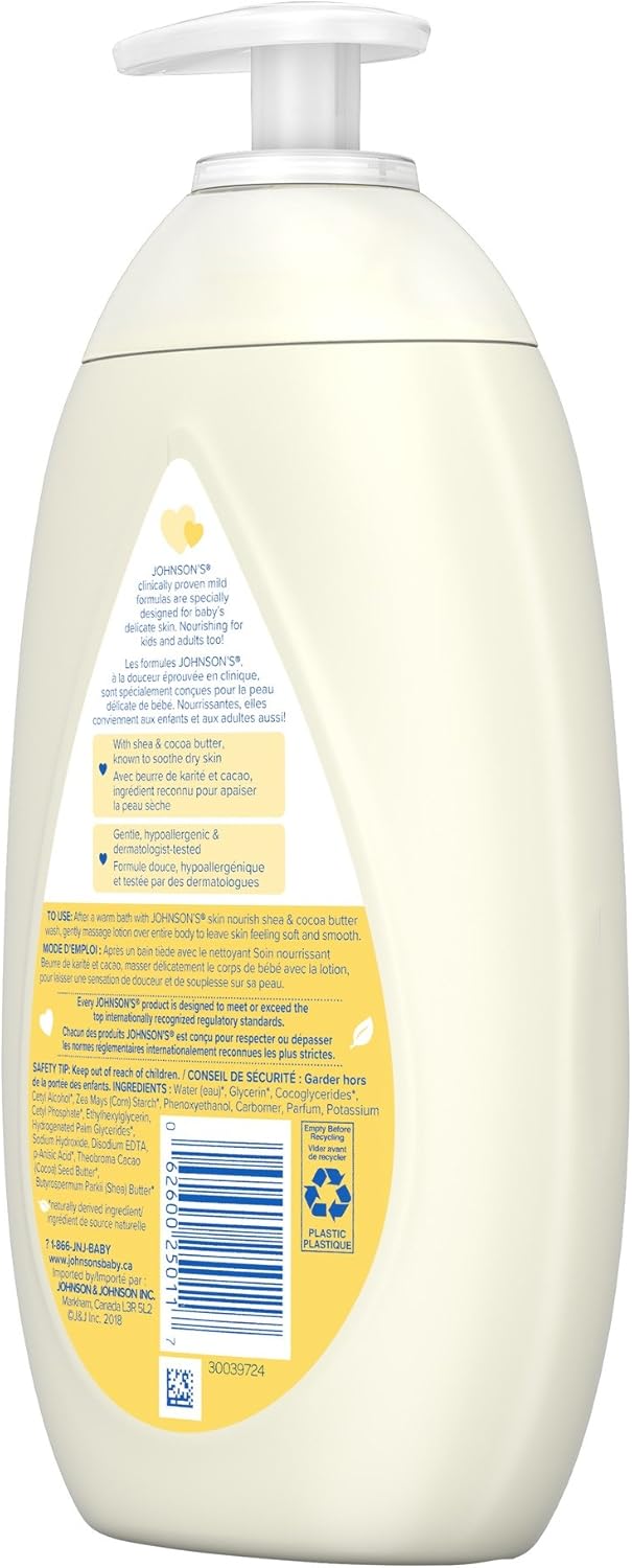 johnson's skin nourish shea and cocoa butter lotion