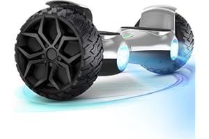 UNI-SUN All Terrain Hoverboard - 8.5" Offroad Hoverboard with Lights and Bluetooth for Adults