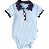 Enfants Chéris Polo Bodysuit Baby Boy Collared Short Sleeve Preppy Clothes 3-24 Months