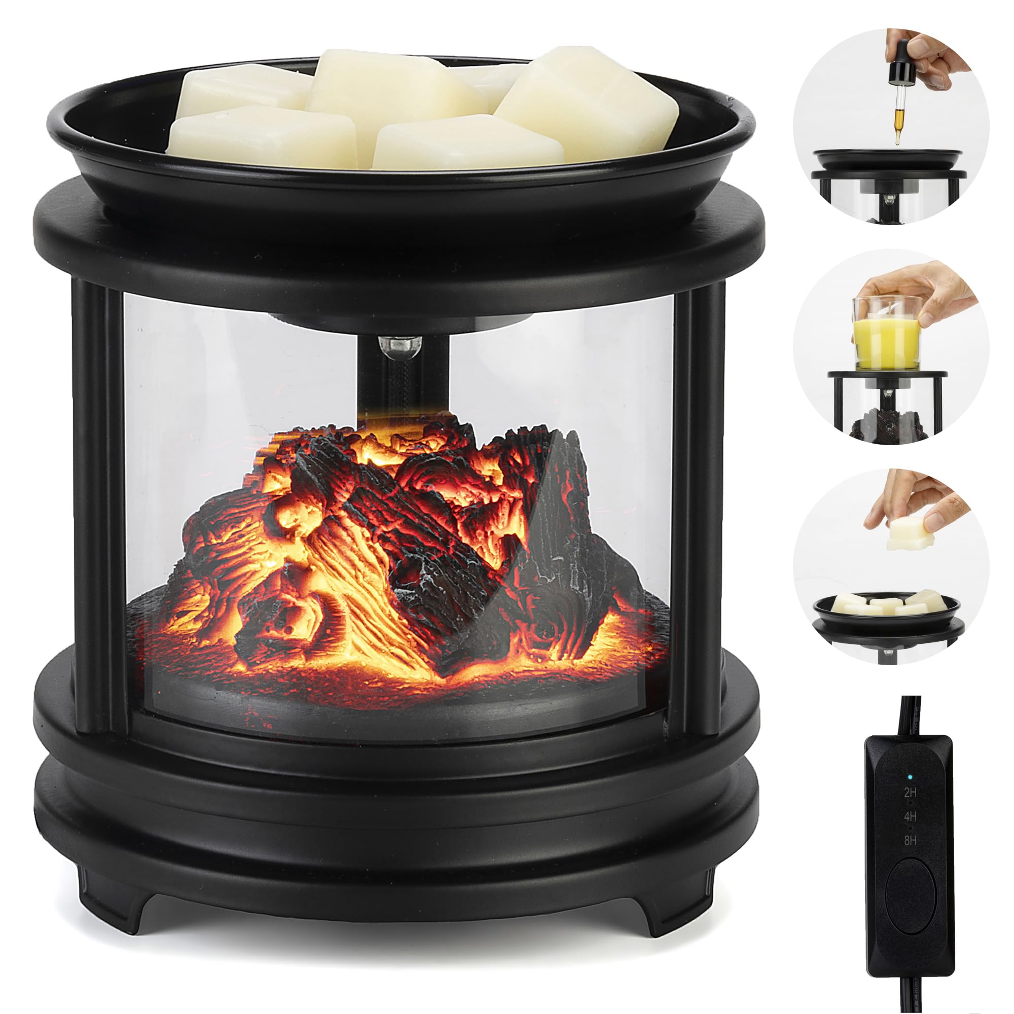 Photo 1 of MOAFINA Wax Melt Warmer,Campfire Wax Warmer,3-in-1 Oil Burner Electric Candle Wax Warmer,Wax Warmer for Scented Wax,Wax Melter Burner Fragrance Warmer for Home Office Gifts & Decor(Breather Lights)