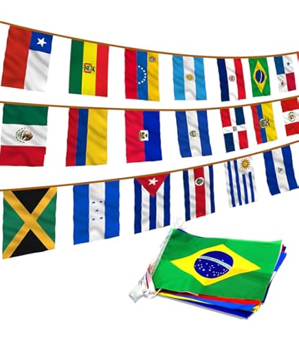 LoveVC Latin America 22 Country Flags - 5x8 Inch Mini Hand Held Flags On Wooden Sticks, 22 Pack - View #7