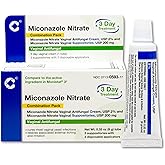 Cosette Pharmaceuticals Miconazole Nitrate 3-Day Yeast Infection Treatment - Antifungal Cream & Suppository Bundle - Relieves Itching & Irritation, (1) Combination Pack