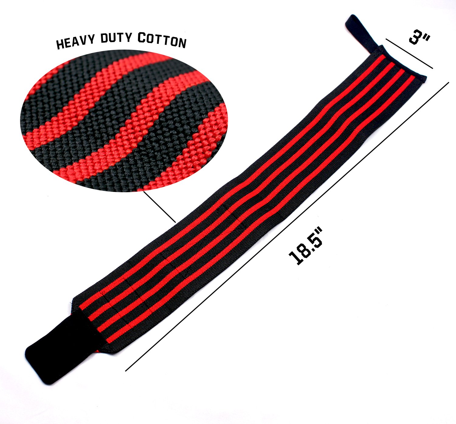 Wrist Wraps for Bodybuilding, Gym, Kettlebells, Workout, Strength Training, Weightlifting, Powerlifting, Cross Training - Fitness Wrist Wraps Support for Men/Women - Best Material&Design (red-black)