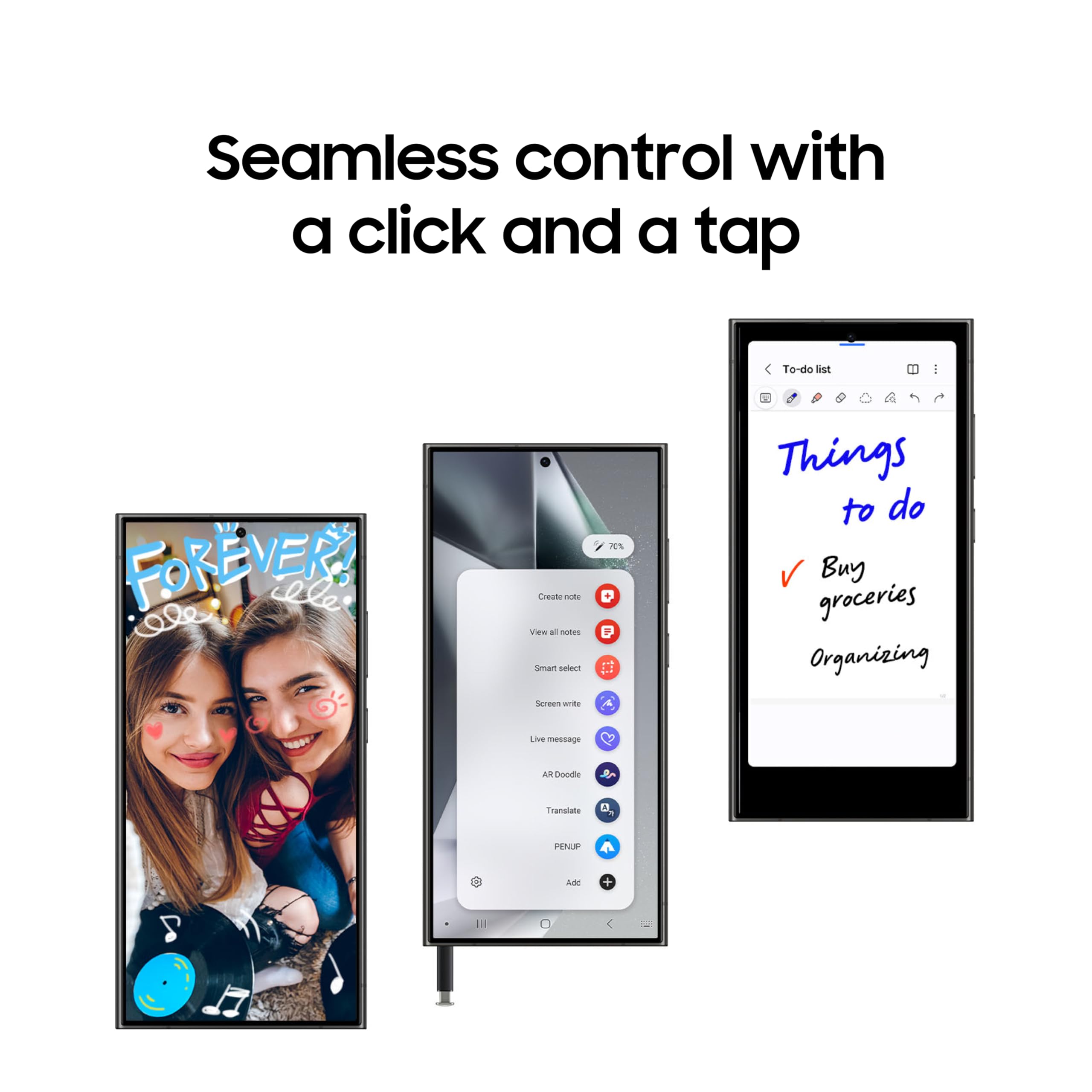 Samsung Galaxy S24 Ultra S Pen Replacement, 0.7mm Fine Tip for Precision, Ergonomic Design, Tablet Navigation, Air Command Touch-Free Control, US Version, EJ-PS928BBEGUS, Dark Gray