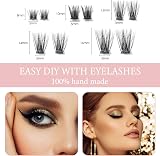 CNMTCCO Lash Clusters 120Pcs 8-16MM D Curl Fluffy Individual Wispy Reusable view 7