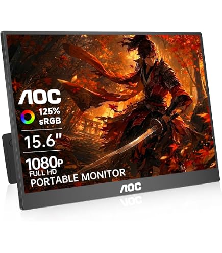 AOC モバイルモニター 15.6インチ Amazon.com: AOC Portable Monitor 15.6'' FHD 1080P IPS 125% sRGB