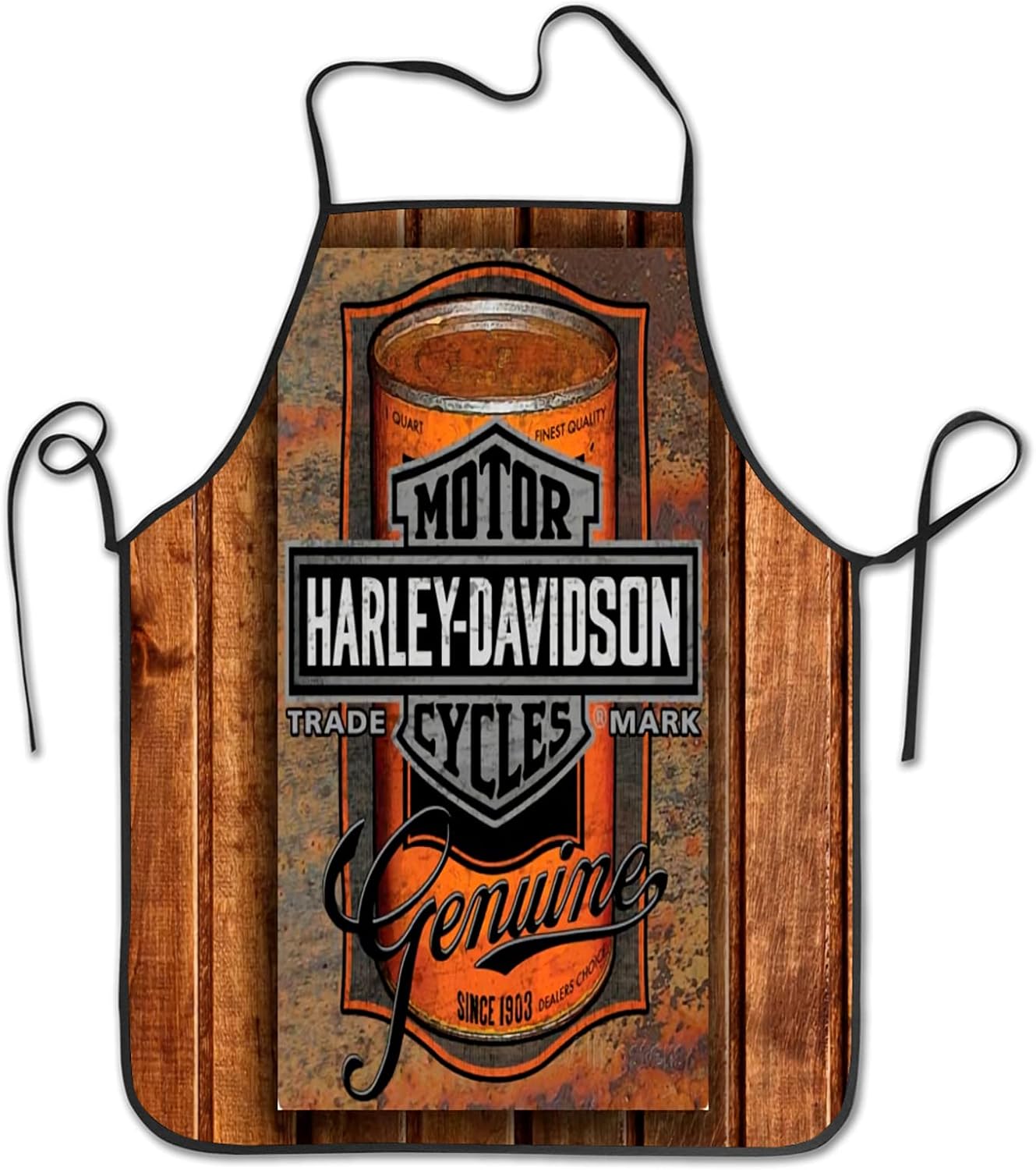 Harley Davidson Adjustable Bib Apron for Men Women,Adjustable Neck
