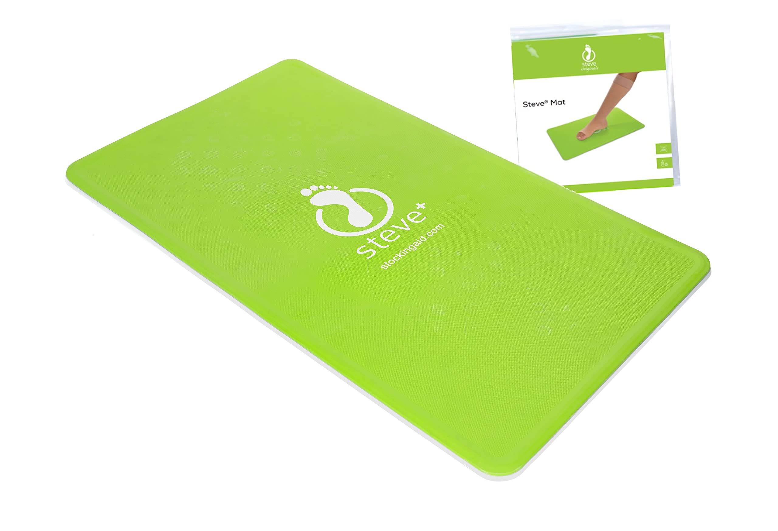 STEVE Mat to easily position the stockings and compression socks without bending down with natural rubber grip, non-slip mat by STEVE