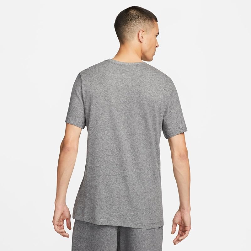 Uomo T-Shirt, Carbone Heathr, Bianco, Xxl