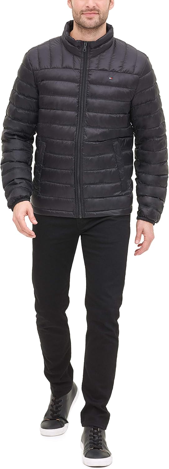 Tommy Hilfiger Men's Lightweight Water Resistant Packable Down Puffer Jacket (Standard and Big & Tall) at  Men’s Clothing store