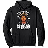Black Girl Pisces Zodiac Sign Melanin Pisces Astrology Pullover Hoodie