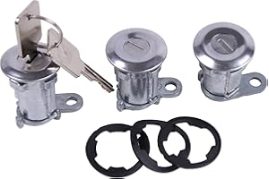 SUKATC 8122874K3 Door Lock Cylinder & Keys Compatible with Jeep CJ Wrangler YJ Cherokee XJ 84-90