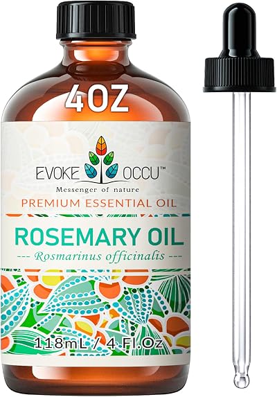 EVOKE OCCU Rosemary Essential Oil 118ml Pure Rosemary Oil for Hair Skin Diffuser