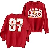 MNLYBABY Football Sweatshirt Women Game Day Sweatshirts in My Game day Era 87 Graphic Long Sleeve Tops