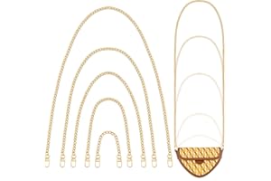 shynek Gold Purse Chain, 5PCS Crossbody Chain Strap, Gold Belt Chain, Chain Replacement Accessories, Purse Extender Strap for Crossbody Bags, Purses, Handbags (5 Sizes)