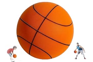 HUALEI-V No.5 Silent Basketball,Bouncing Ball Uncoated High Density Foam Ball,Indoor Training Ball,Soft Flexible Lightweight Easy to Grip,Foam Basketball Dribbling Indoor Sports(8.3inch)