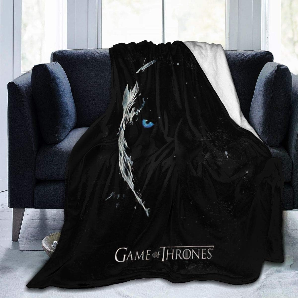 RJ5nrusfwtba Game of Thrones Night King Throw Blanket Ultra Soft Micro Fleece Blanket,Light Weight Warm Bed Blanket