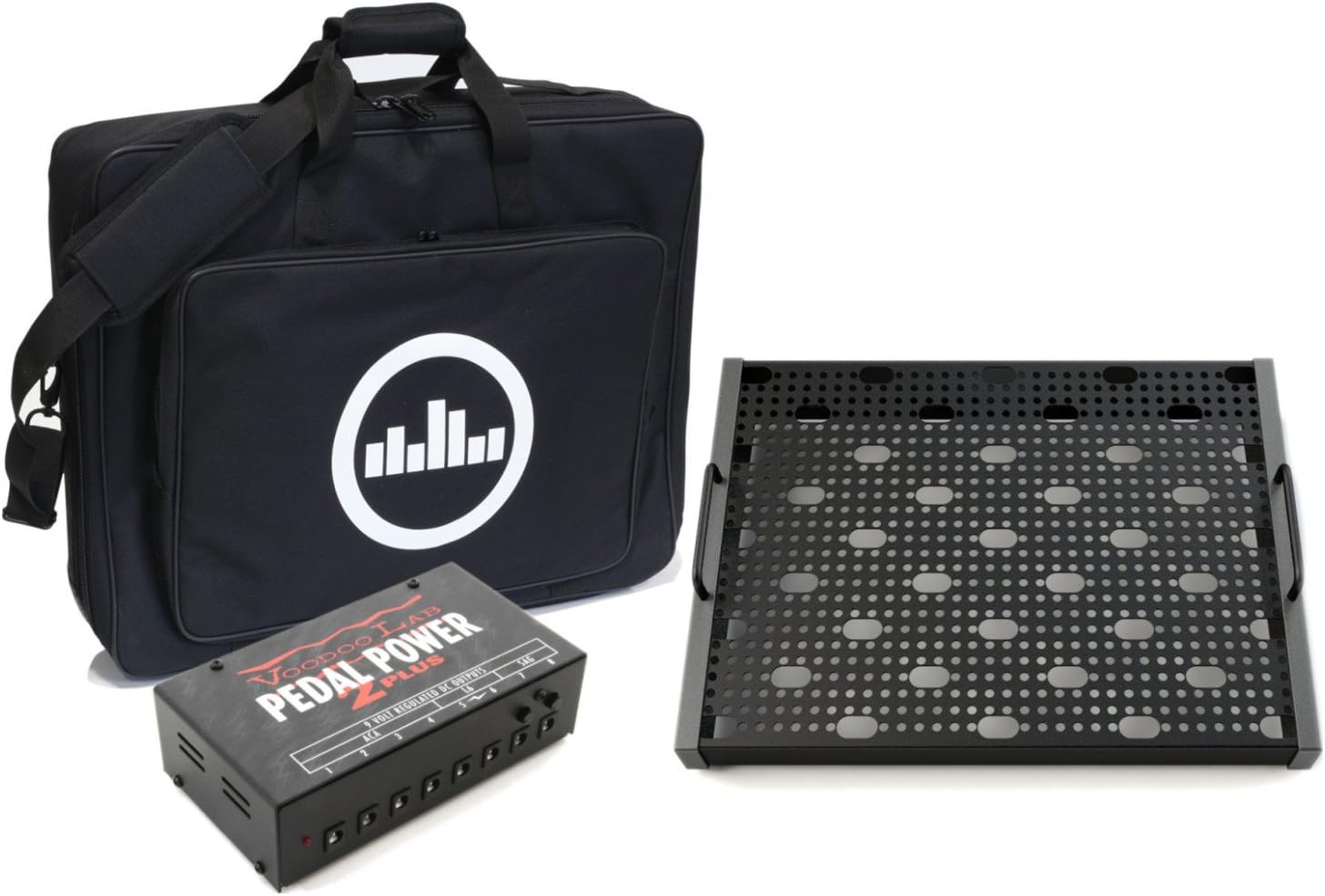 Temple Audio Design Duo 17 17x12.5 Gunmetal Pedalboard with Soft Case and Voodoo