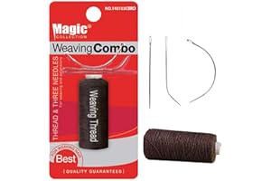Magic Collection Weaving Combo Thread & Needles Set (1-PACK, BROWN)