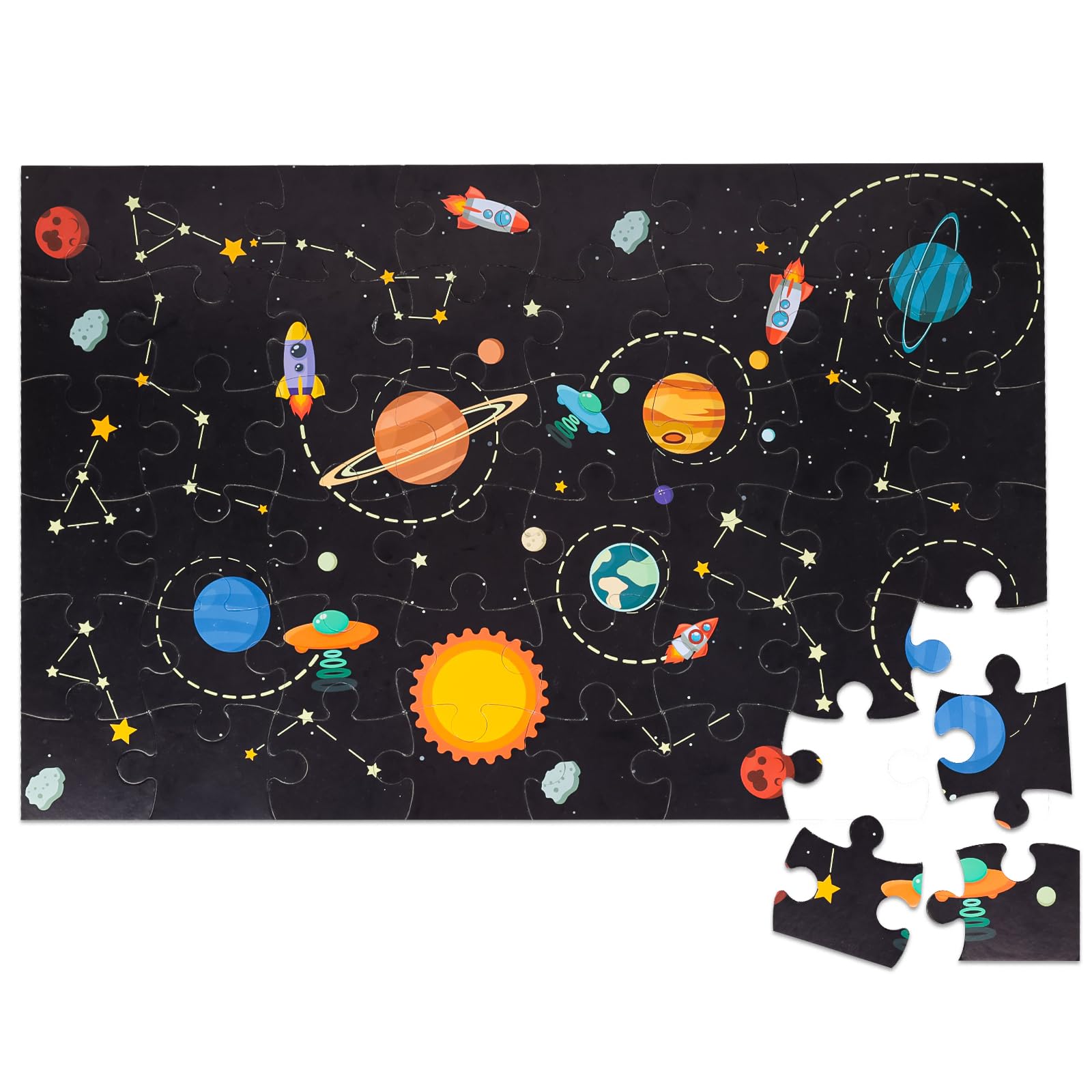 Photo 1 of LovesTown 48PCS Solar System Puzzle, Jumbo Puzzles 3 x 2 Ft. Kids Floor Puzzles Educational Toy