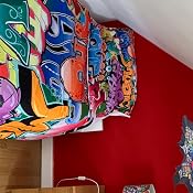 Loussiesd Graffiti Style Bedding Set Hip Hop Theme Children - 12